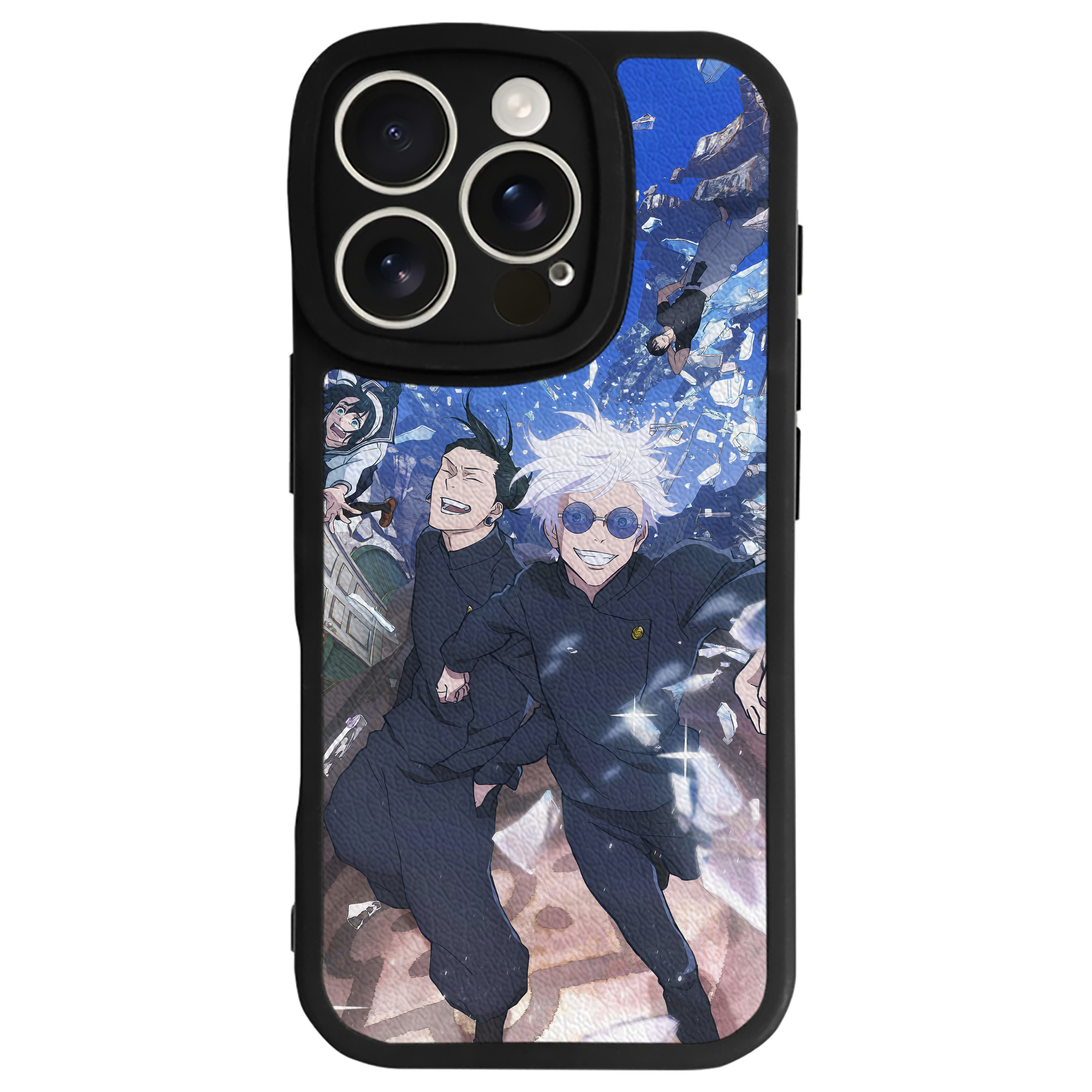 （画像用） 呪術廻戦 Jujutsu Kaisen 【iPhone 16シリーズ対応】シリコンスマホケース（レザー調） 材質：シリコン